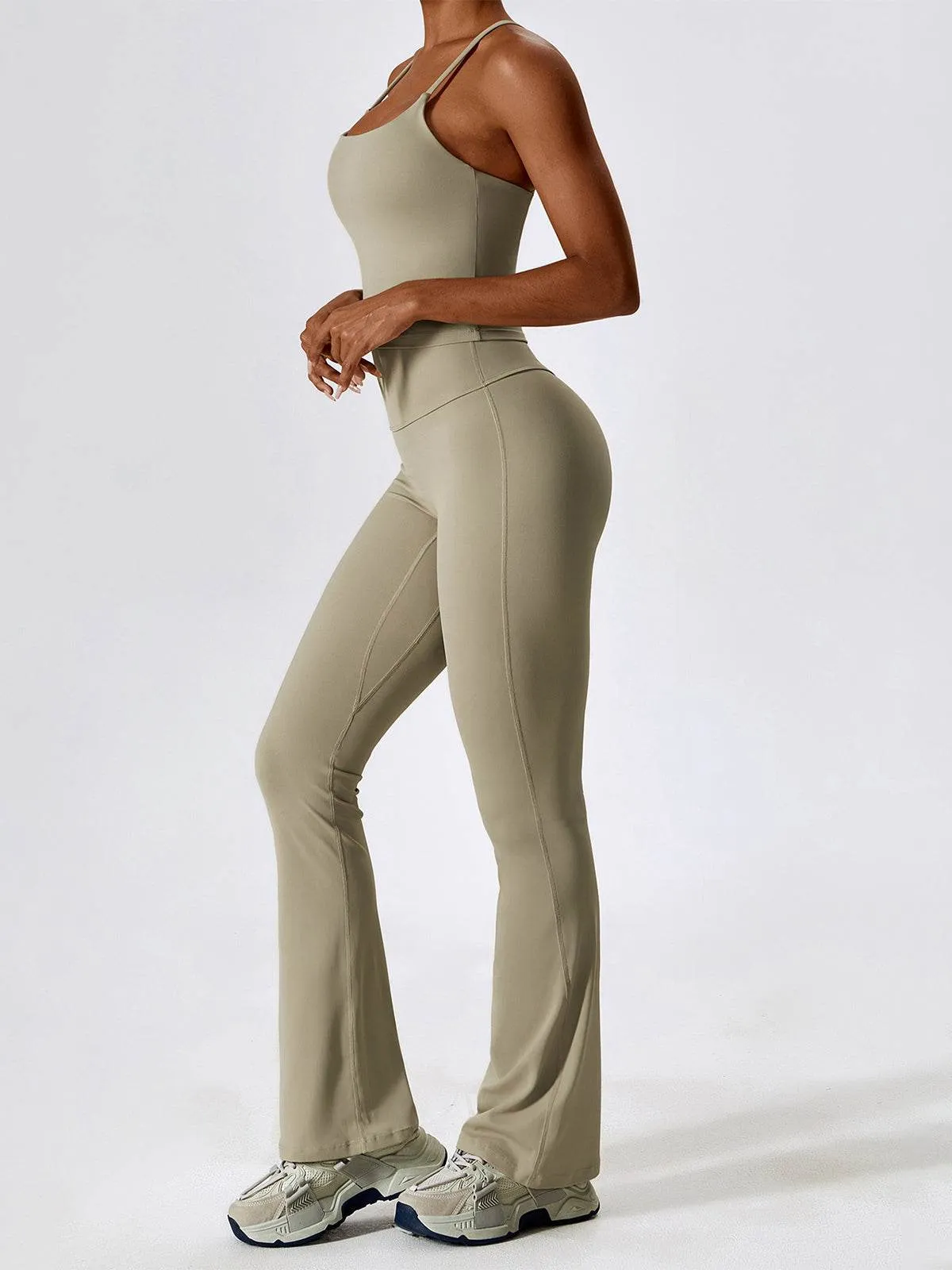 Sport Set with Crossover Strap Tank Top and Flared Pant sold by CRAVE by Frederick Wilhelm product image thumbnail 5