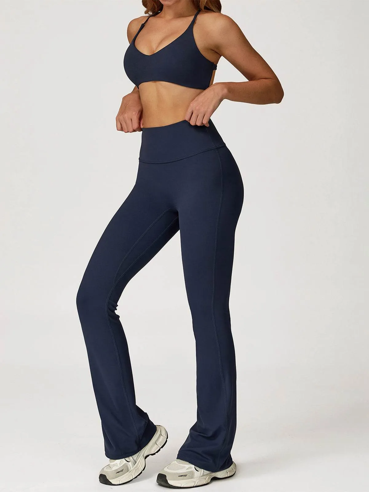 Activewear Set with Cross Back Sports Bra and Flared Pant sold by CRAVE by Frederick Wilhelm product image thumbnail 3