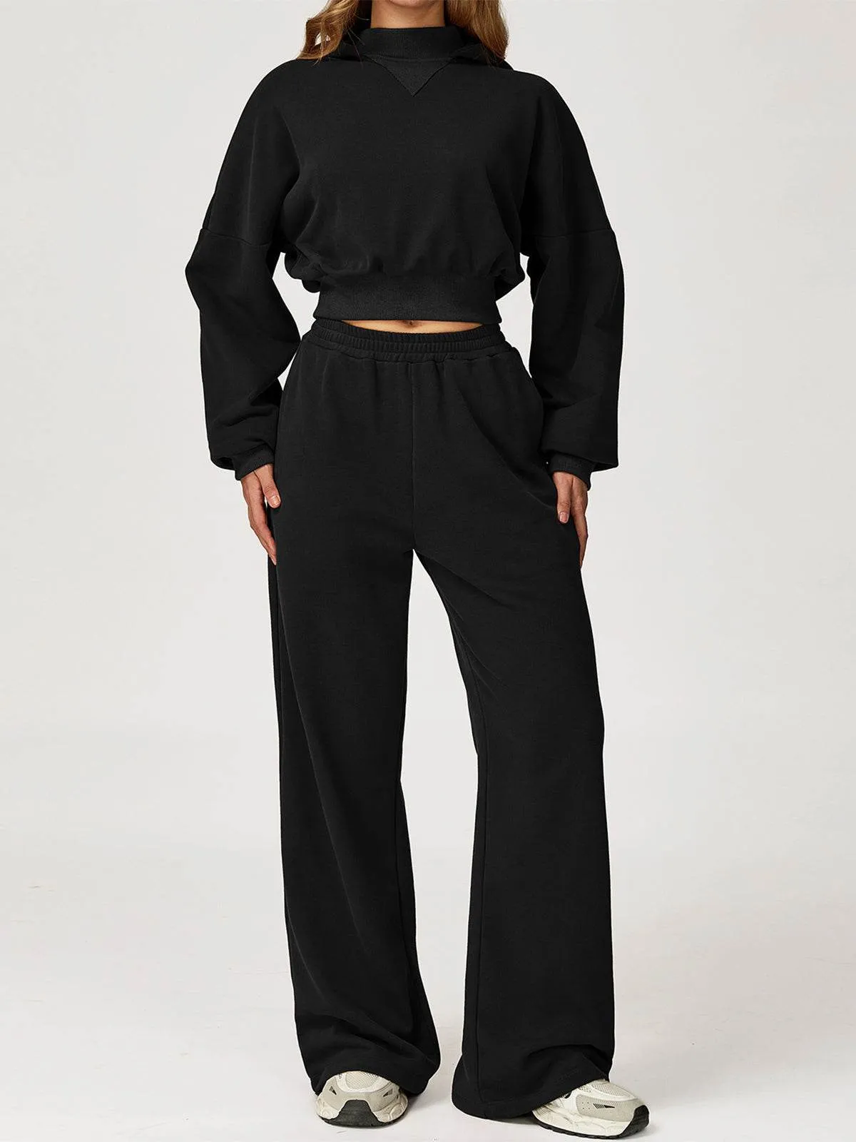 Sport Set with Long Sleeve Crop Sweatshirt and Sweatpant sold by CRAVE by Frederick Wilhelm product image thumbnail 3