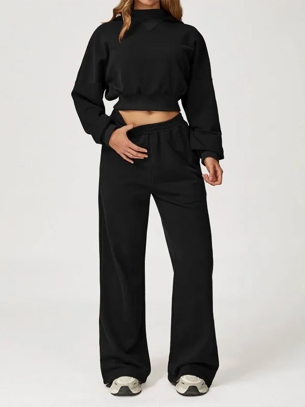 Sport Set with Long Sleeve Crop Sweatshirt and Sweatpant sold by CRAVE by Frederick Wilhelm