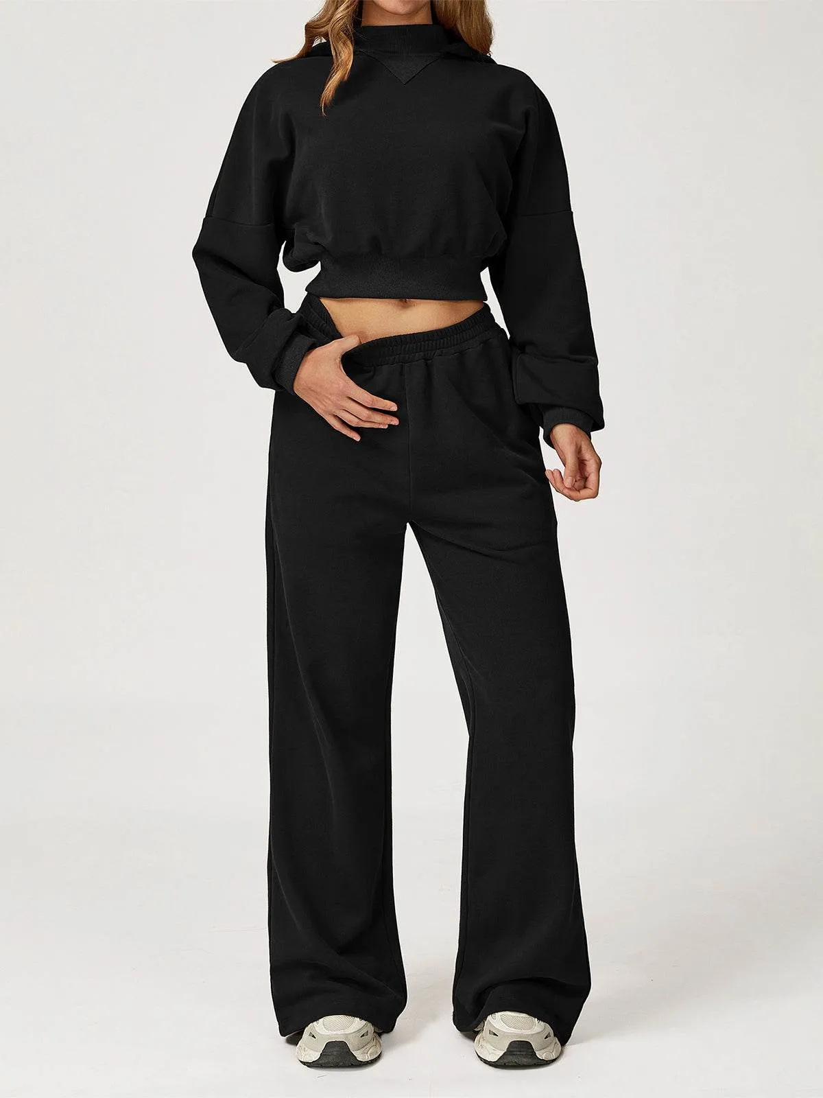 Sport Set with Long Sleeve Crop Sweatshirt and Sweatpant sold by CRAVE by Frederick Wilhelm