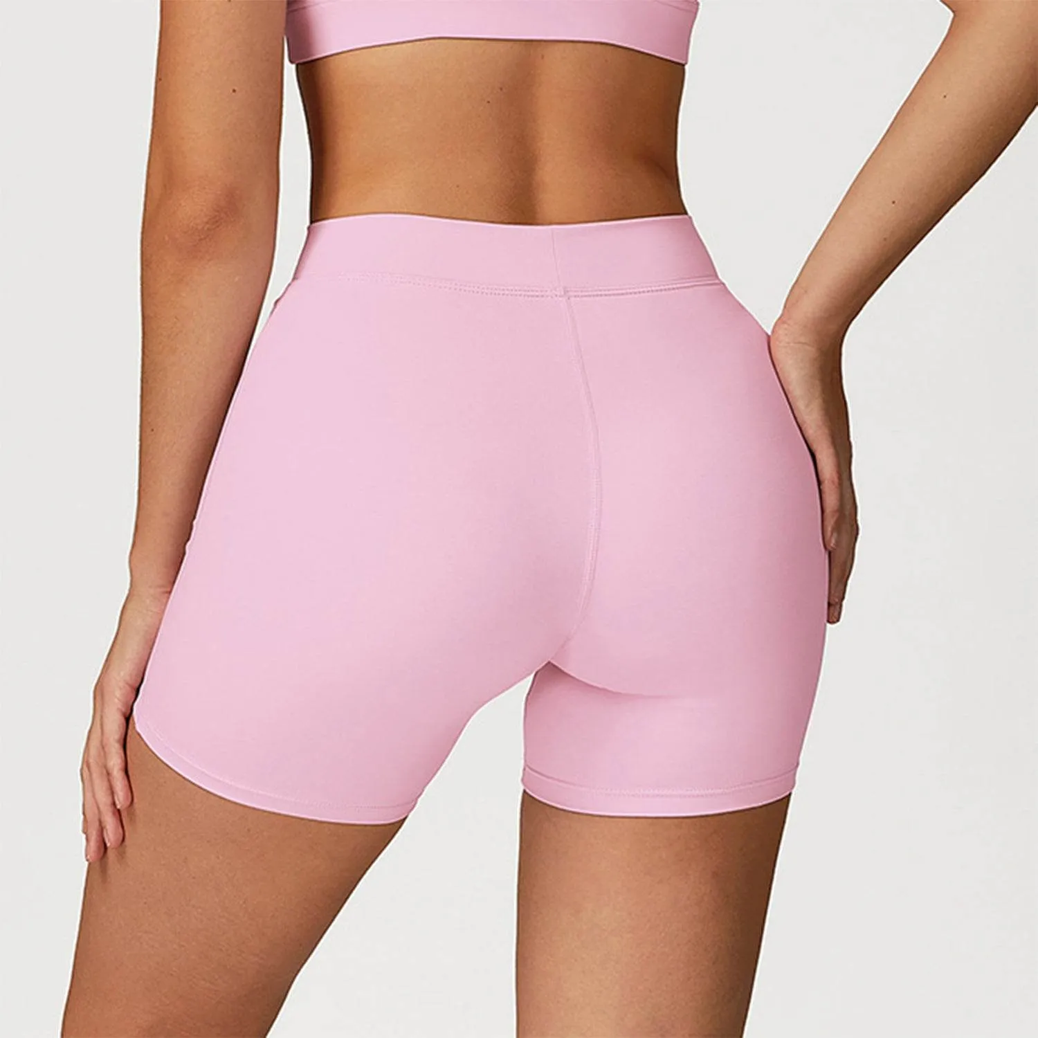 No Front Seam High Waist Yoga Shorts sold by CRAVE by Frederick Wilhelm product image thumbnail 2