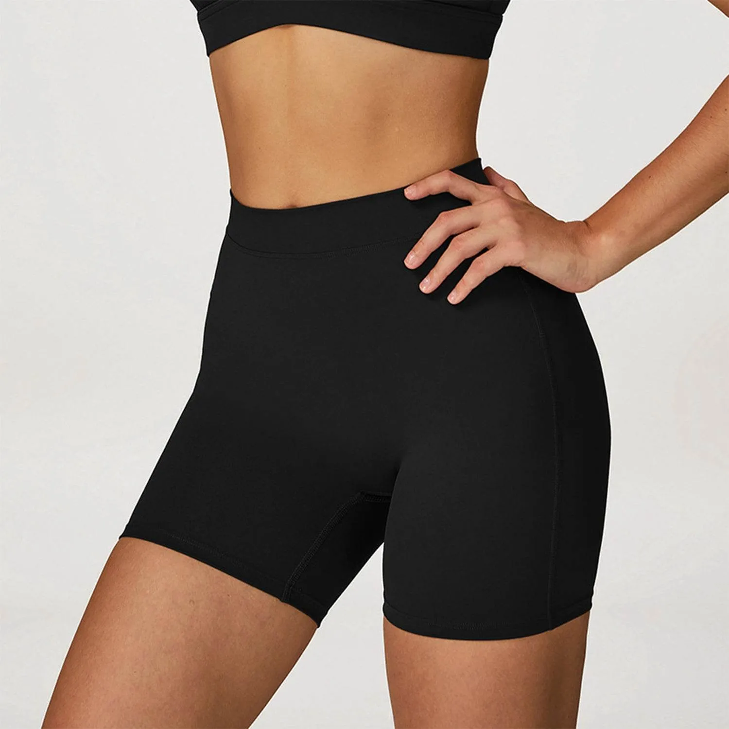 No Front Seam High Waist Yoga Shorts sold by CRAVE by Frederick Wilhelm product image thumbnail 5