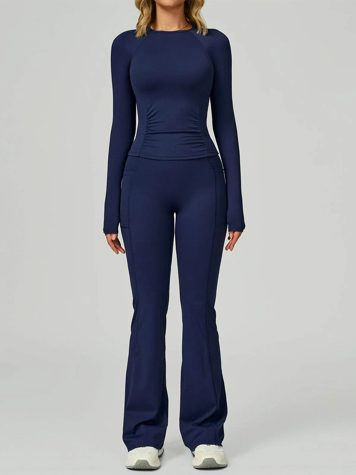 Sport Set with Long Sleeve Crew Neck T-Shirt and Flared Pant sold by CRAVE by Frederick Wilhelm product image thumbnail 3