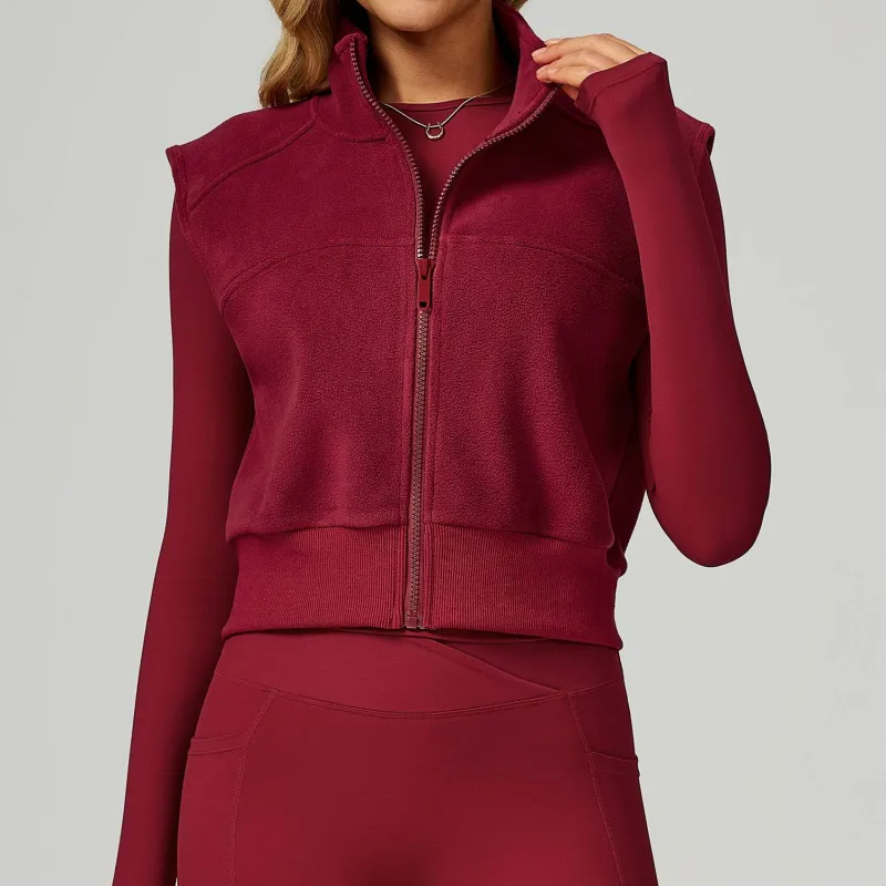 Fleece Coat Vest Outerwear Warm Sleeveless Zip Jackets sold by CRAVE by Frederick Wilhelm