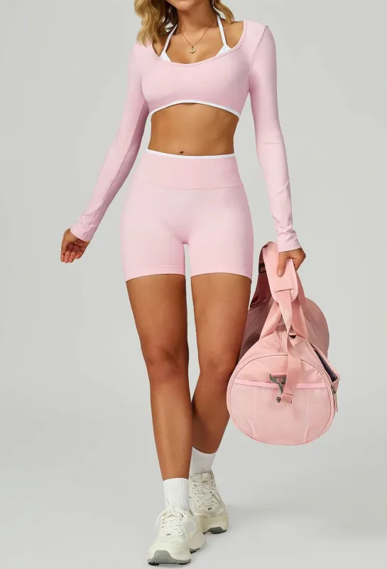 Sport Set with Color Block Long Sleeve T-Shirt and Short made by CRAVE by Frederick Wilhelm