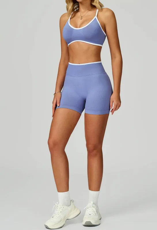 Sport Set with Color Block Sports Bras and Short sold by CRAVE by Frederick Wilhelm