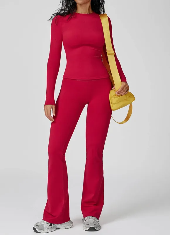 Sports Wear with Long Sleeve T-Shirt and Flared Leg Pants sold by CRAVE by Frederick Wilhelm