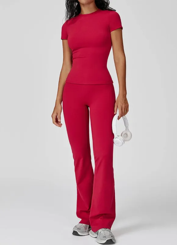 Sports Wear with Short Sleeve T-Shirt and Flared Leg Pants sold by CRAVE by Frederick Wilhelm