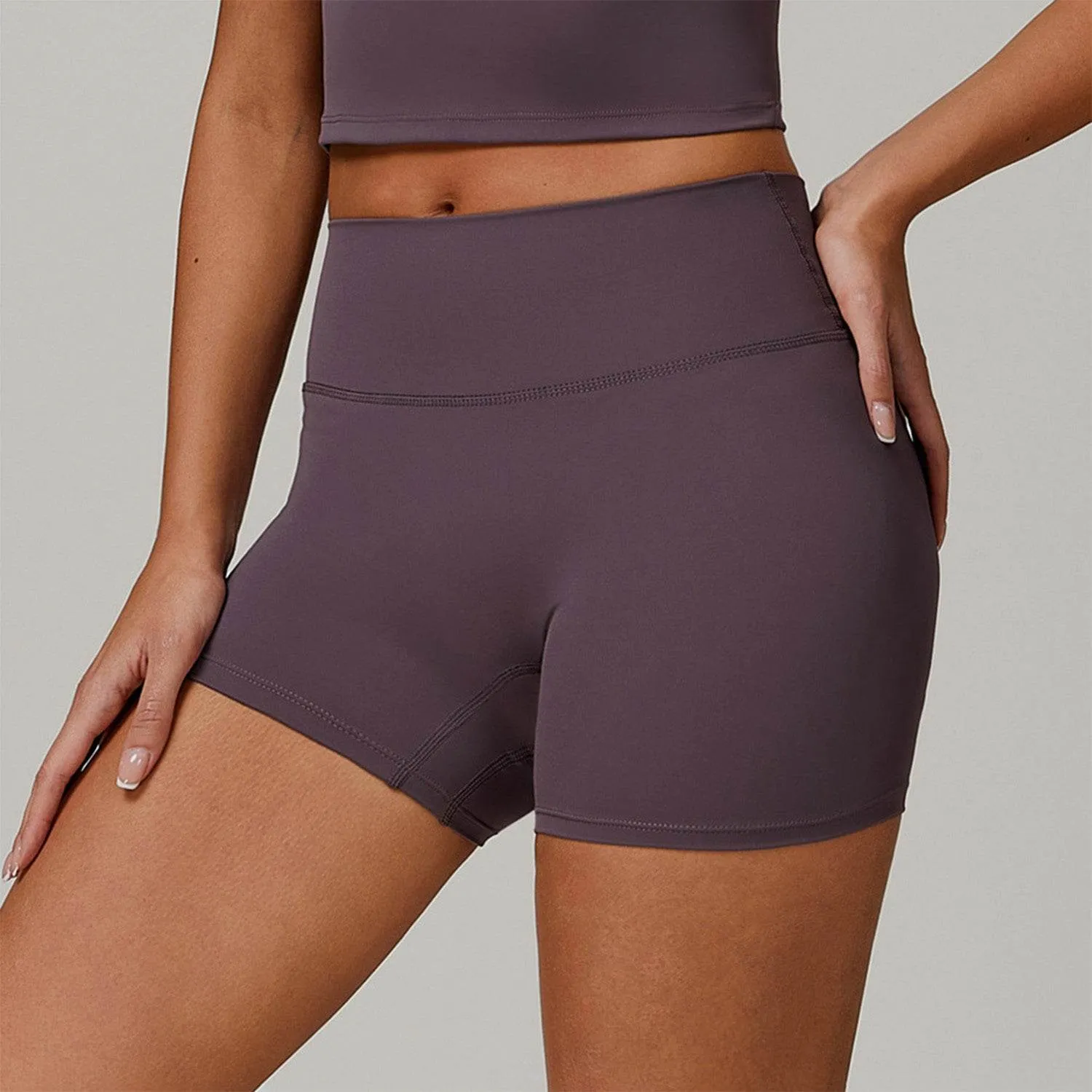 No Front Seam High Waist Biker Shorts sold by CRAVE by Frederick Wilhelm product image thumbnail 3