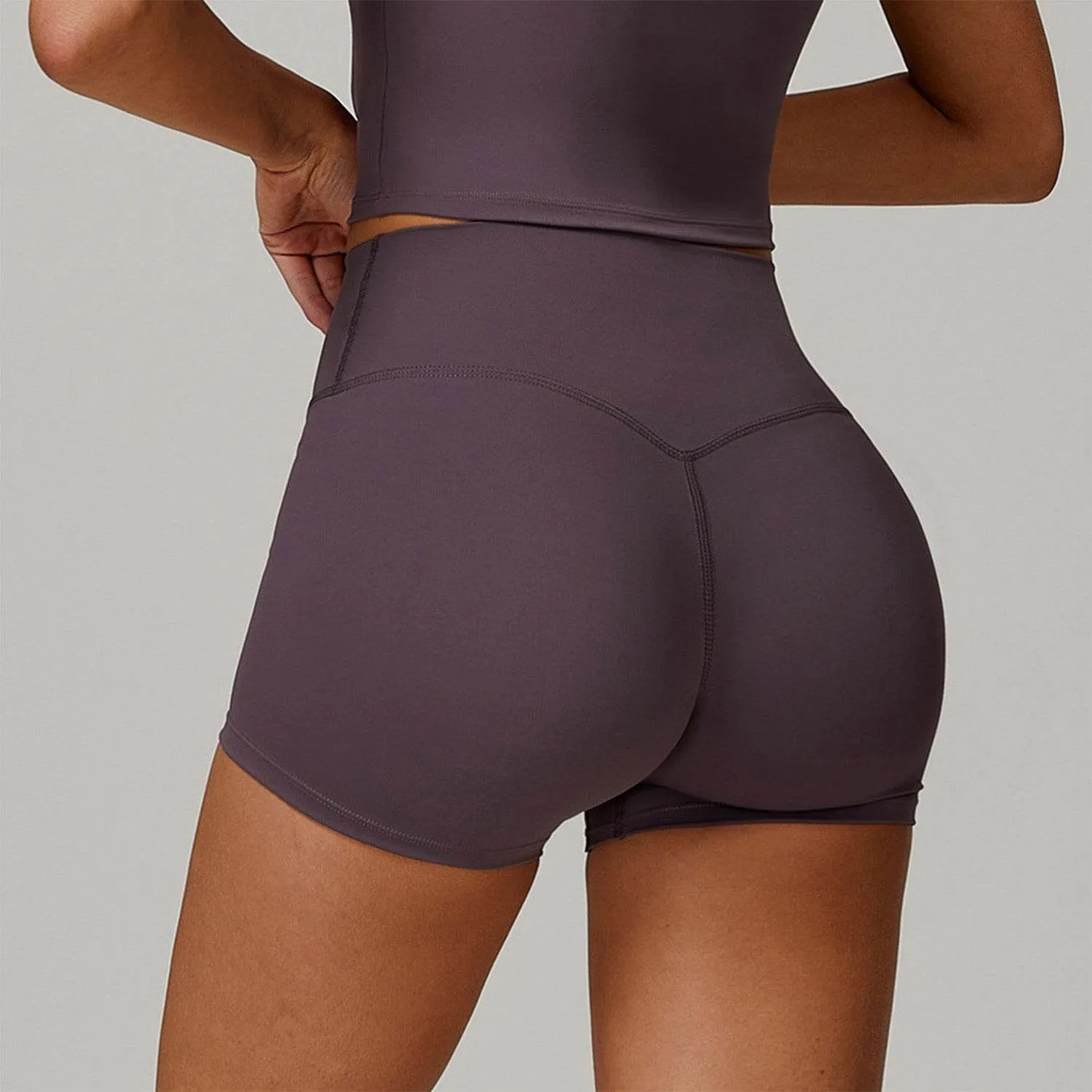 No Front Seam High Waist Biker Shorts sold by CRAVE by Frederick Wilhelm product image thumbnail 2