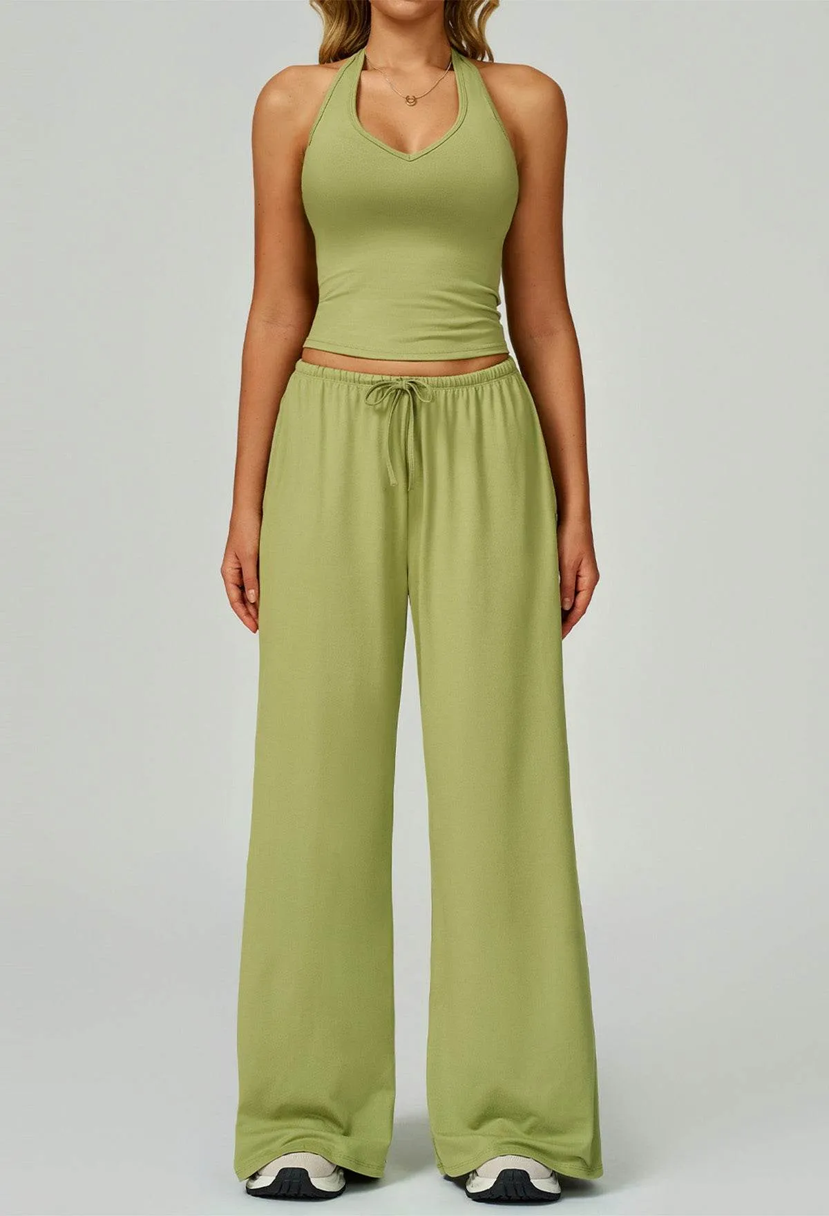 Activewear Wear with Tank Top and Wide Leg Lounge Pants sold by CRAVE by Frederick Wilhelm product image thumbnail 3