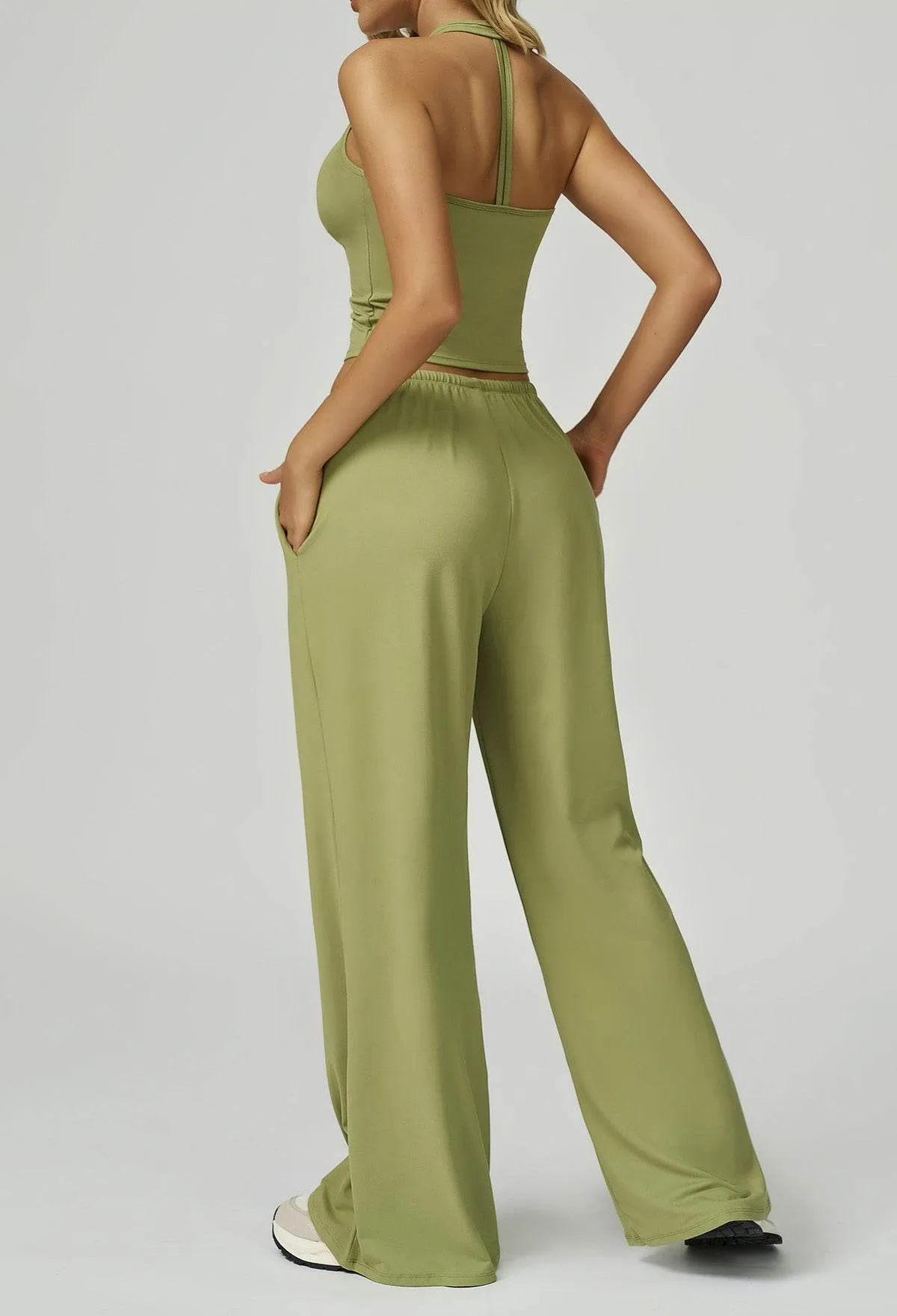 Activewear Wear with Tank Top and Wide Leg Lounge Pants sold by CRAVE by Frederick Wilhelm product image thumbnail 2