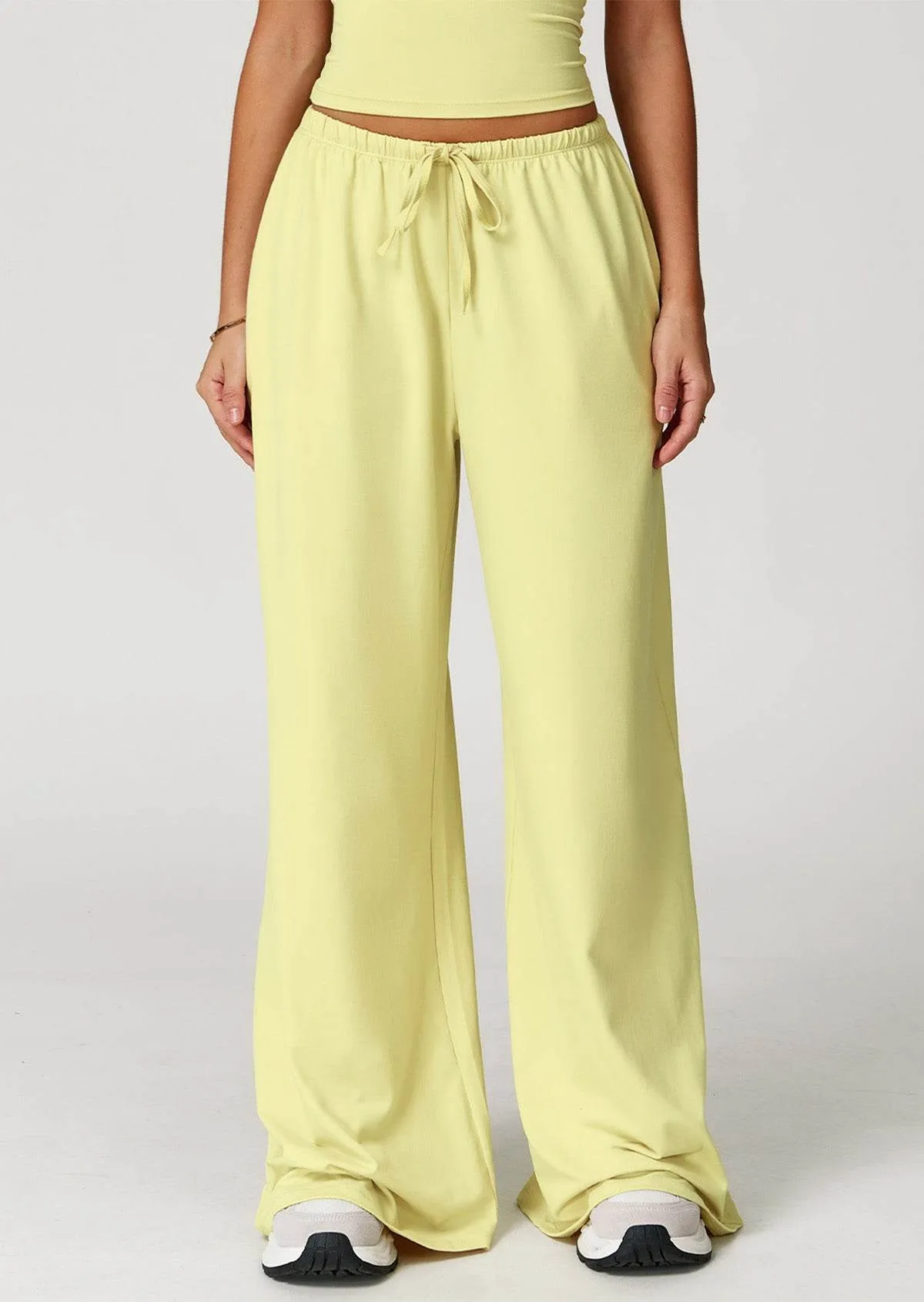 Athletic Wide Leg Lounge Pants with Drawstring and Pockets sold by CRAVE by Frederick Wilhelm product image thumbnail 3