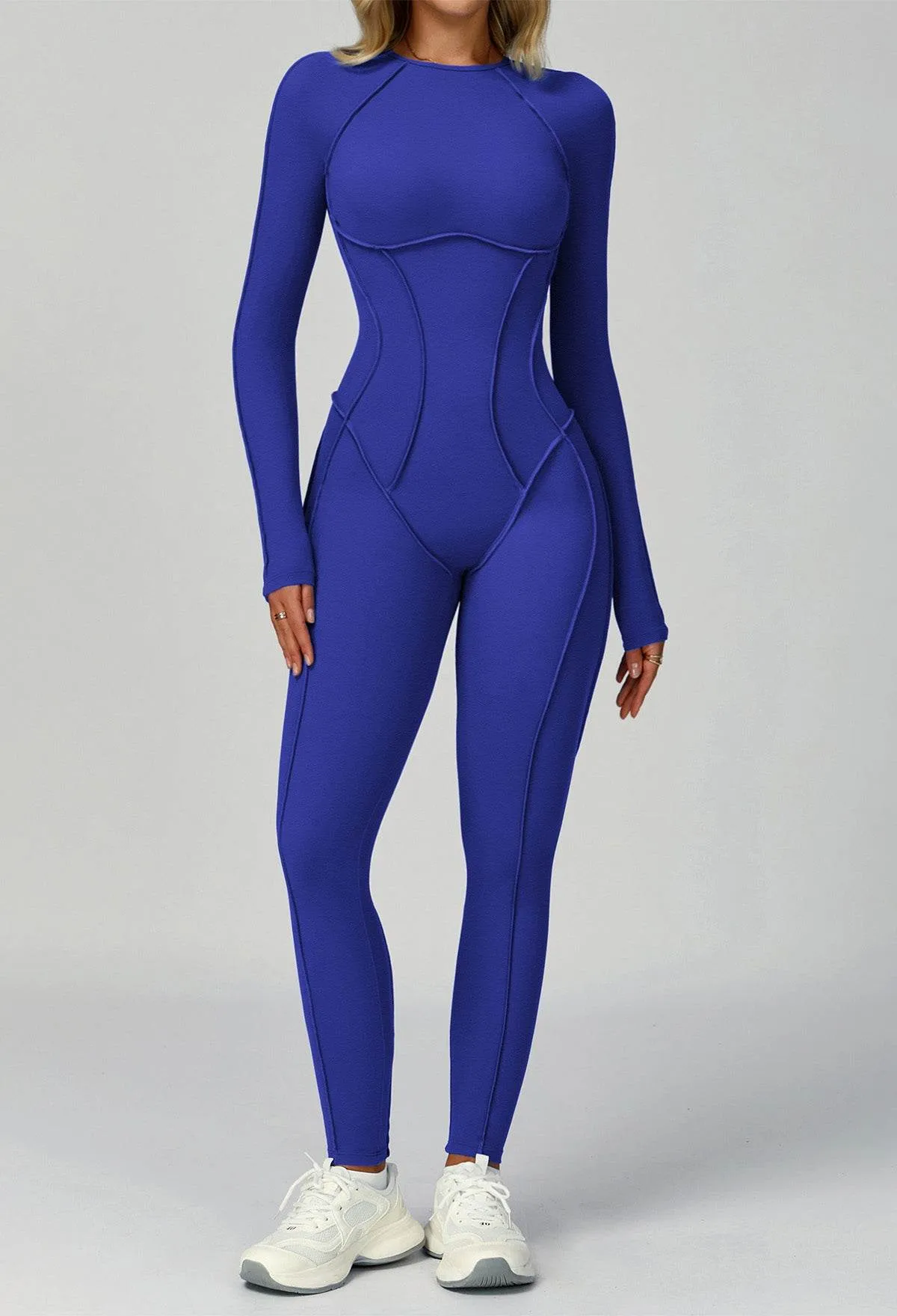 Long Sleeve Backless Yoga One Piece Jumpsuits sold by CRAVE by Frederick Wilhelm product image thumbnail 4