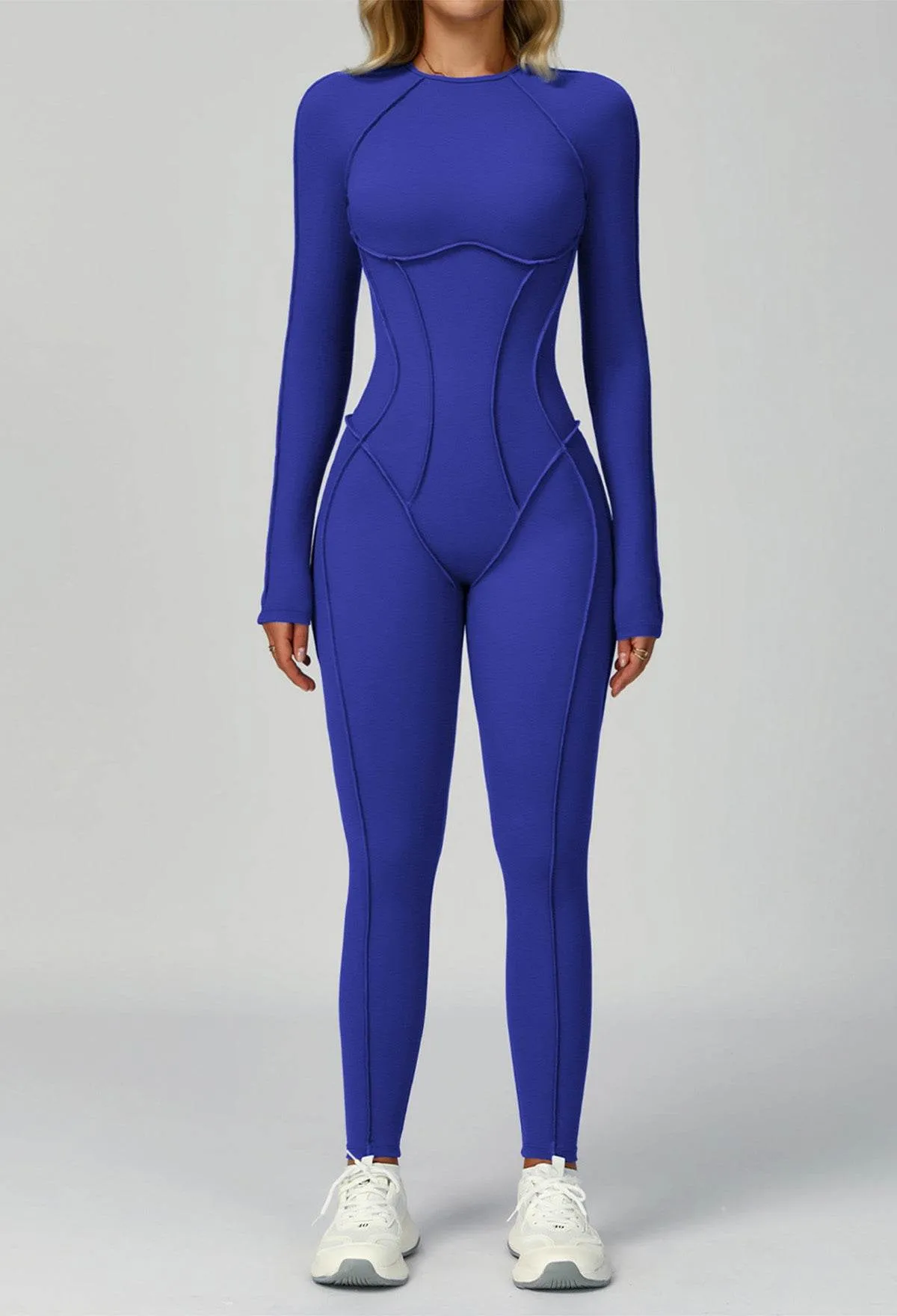 Long Sleeve Backless Yoga One Piece Jumpsuits sold by CRAVE by Frederick Wilhelm product image thumbnail 3