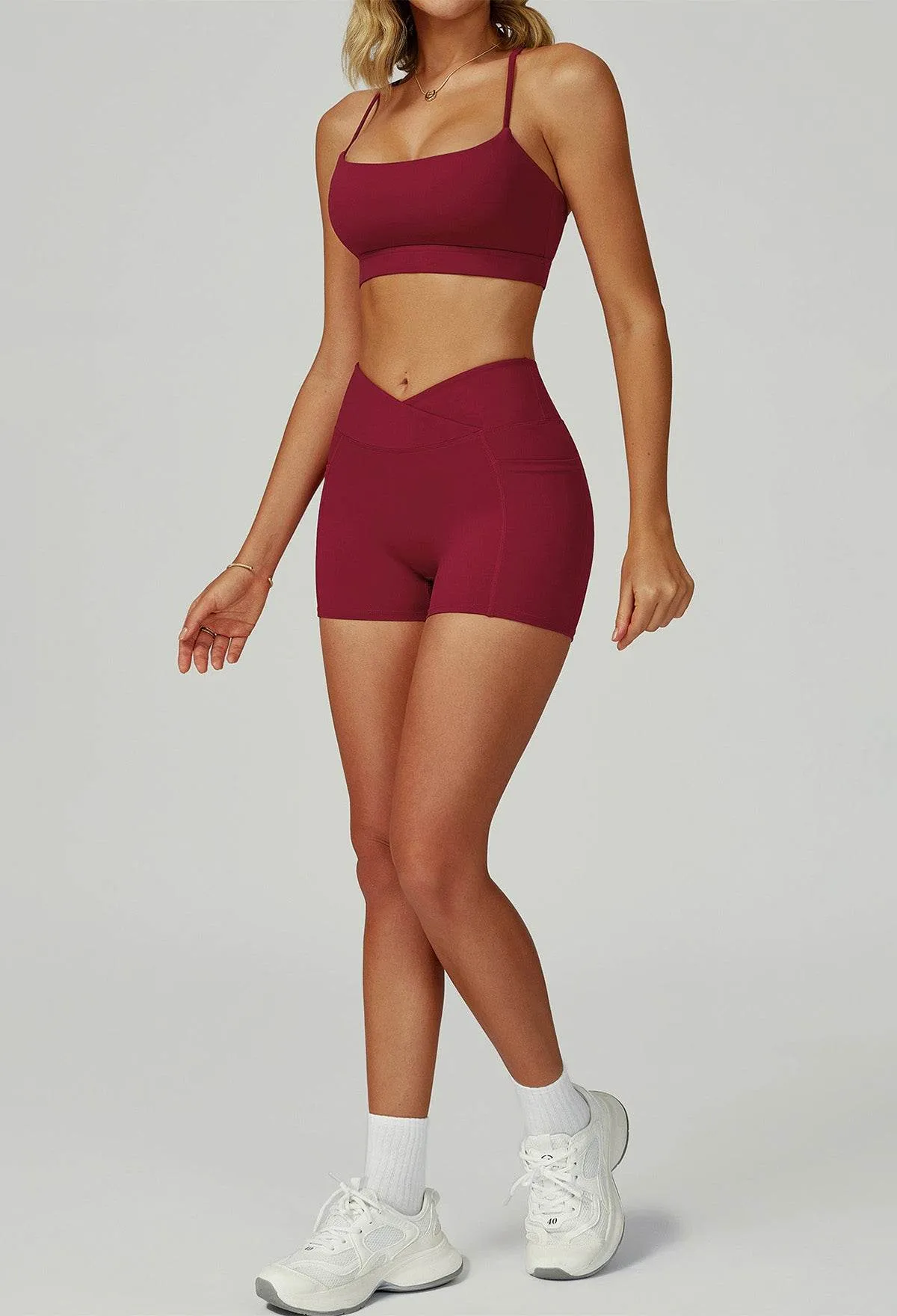 Activewear Set with Cross Back Bra and Short sold by CRAVE by Frederick Wilhelm product image thumbnail 5