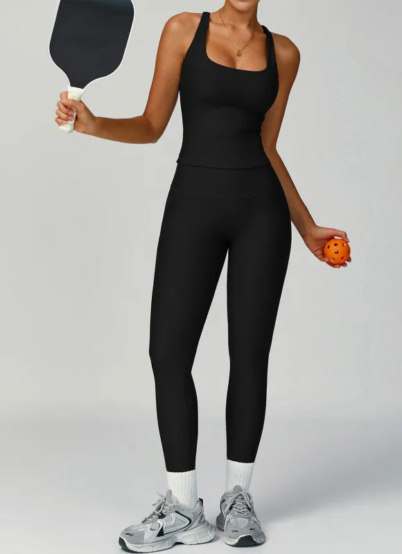 Ribbed Activewear Set with Sports Tank Top and Legging sold by CRAVE by Frederick Wilhelm