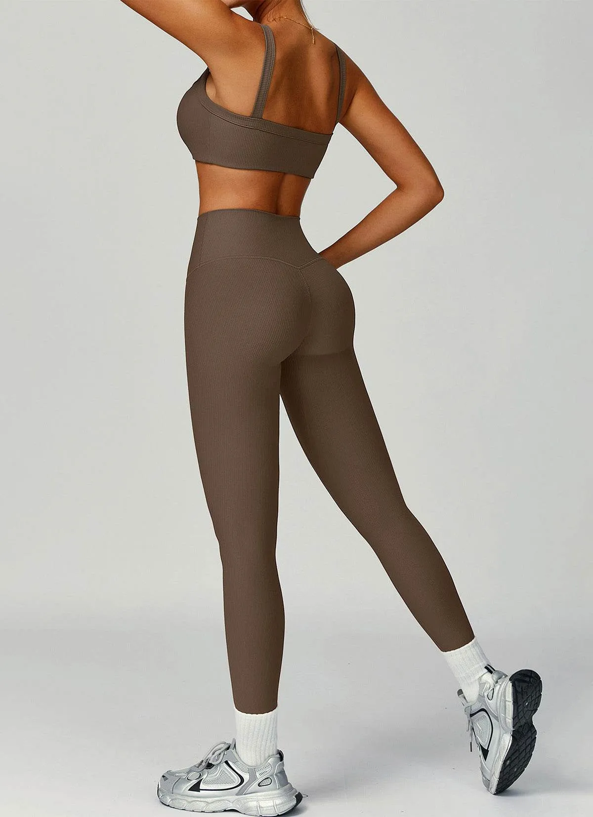 Ribbed Activewear Set with Sports Bra and Leggiing sold by CRAVE by Frederick Wilhelm product image thumbnail 5