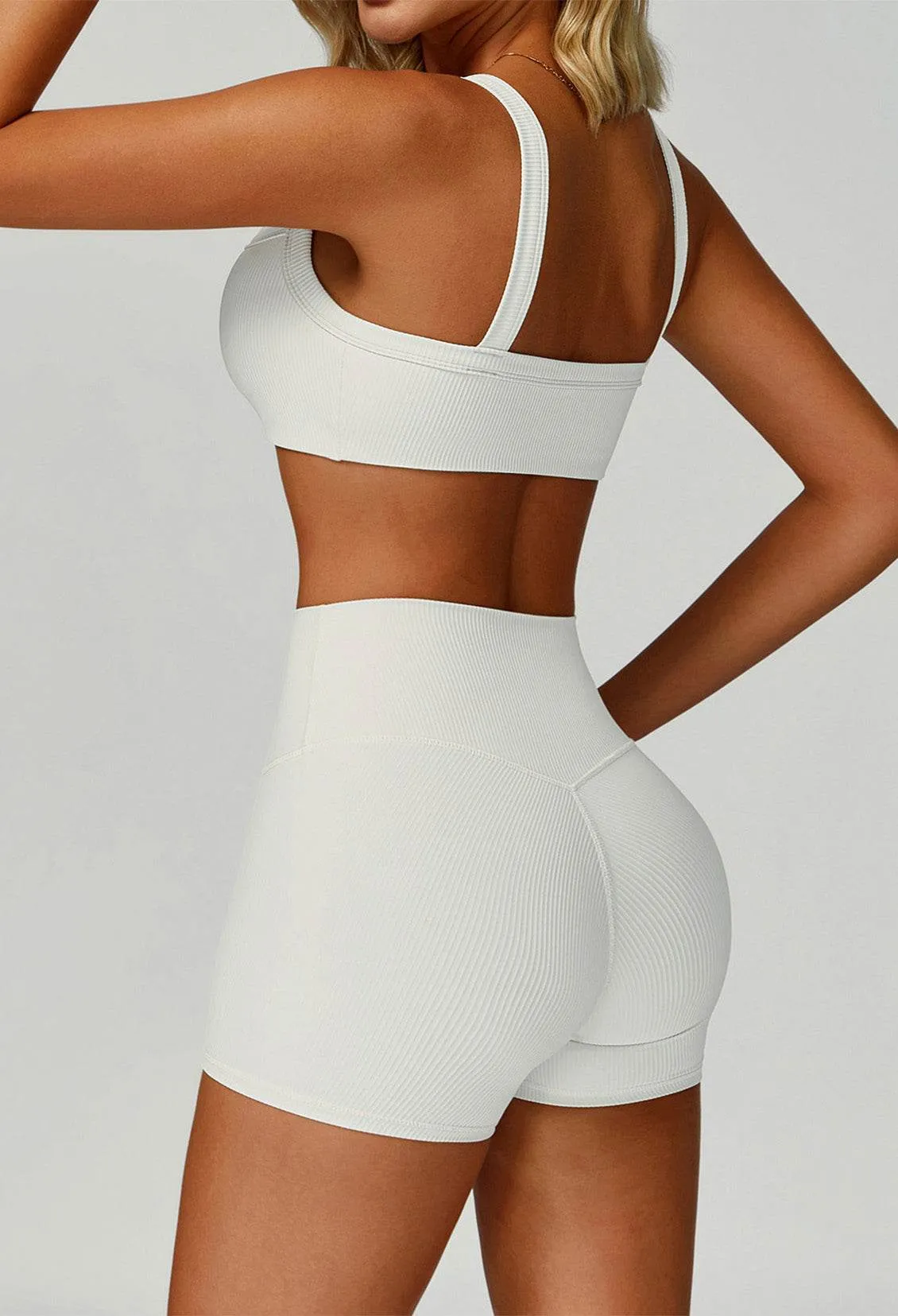 Square Neckline Sports Bras with Removable Chest Pad sold by CRAVE by Frederick Wilhelm product image thumbnail 2