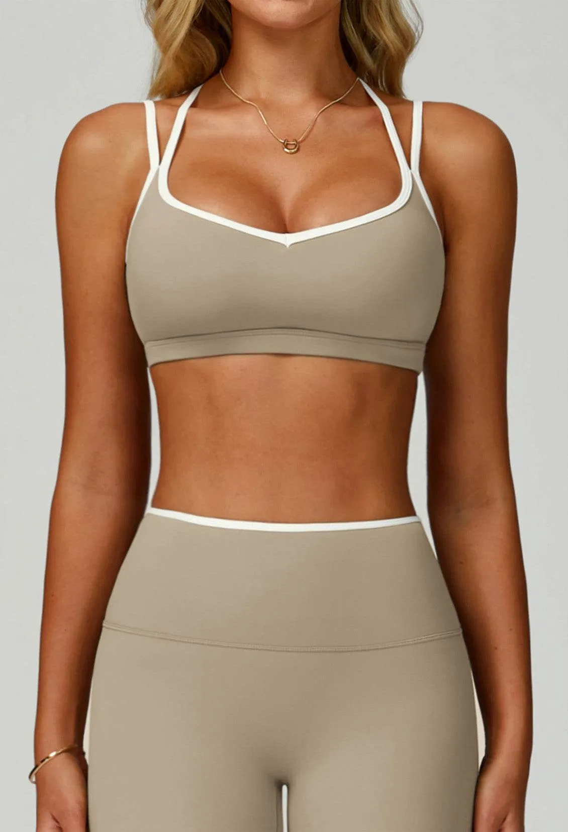 Double Shoulder Straps Sports Bras with Removable Chest Pad sold by CRAVE by Frederick Wilhelm product image thumbnail 3