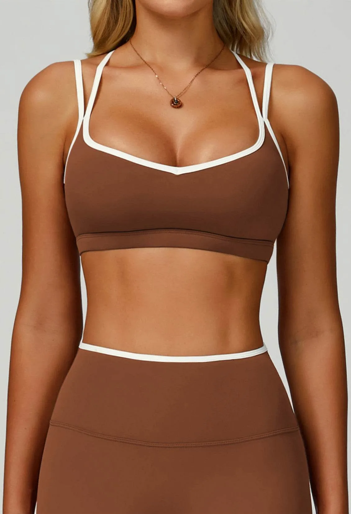 Double Shoulder Straps Sports Bras with Removable Chest Pad sold by CRAVE by Frederick Wilhelm product image thumbnail 4