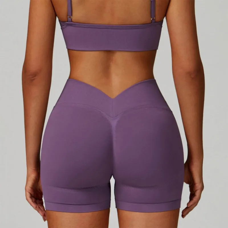 V Back High waist Biker Short sold by CRAVE by Frederick Wilhelm