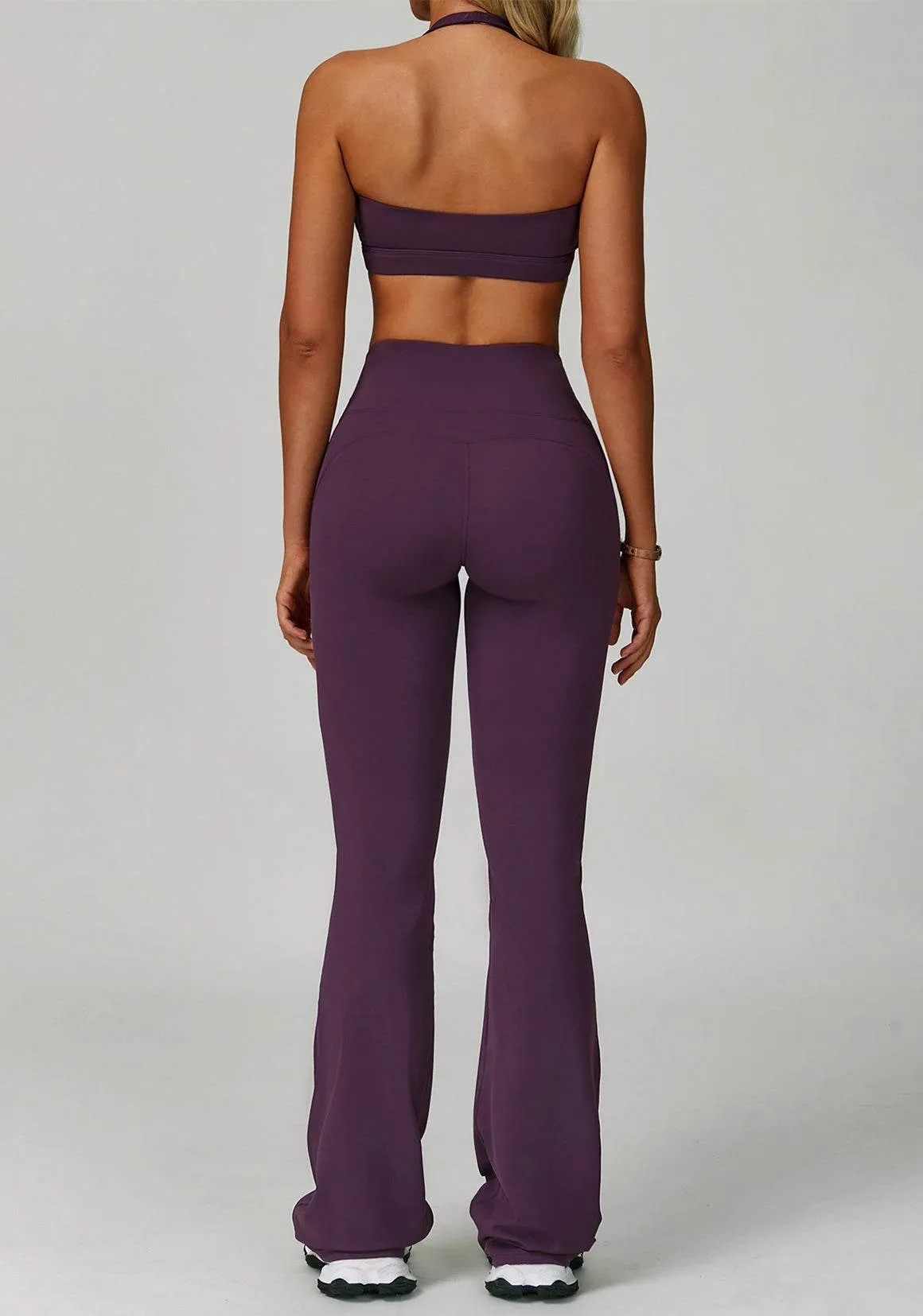 Activewear Set with Halter Sports Bra and Flared Pant sold by CRAVE by Frederick Wilhelm product image thumbnail 2