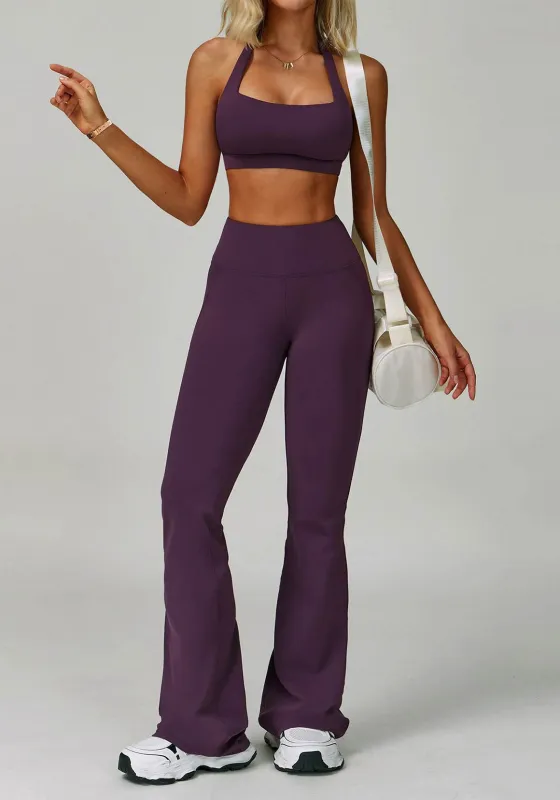 Activewear Set with Halter Sports Bra and Flared Pant sold by CRAVE by Frederick Wilhelm