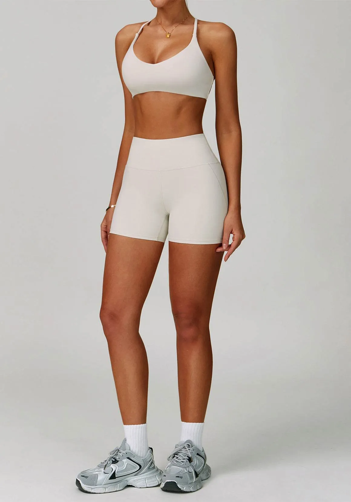 Activewear Set with Cross Back Sports Bra and Short sold by CRAVE by Frederick Wilhelm product image thumbnail 3