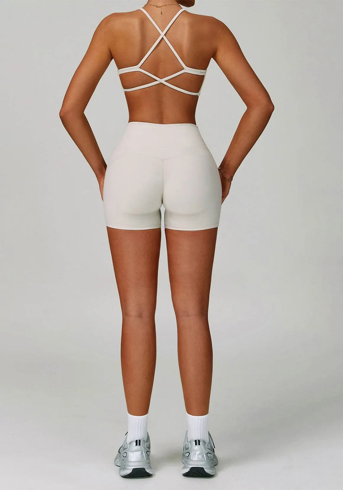 Activewear Set with Cross Back Sports Bra and Short sold by CRAVE by Frederick Wilhelm product image thumbnail 2