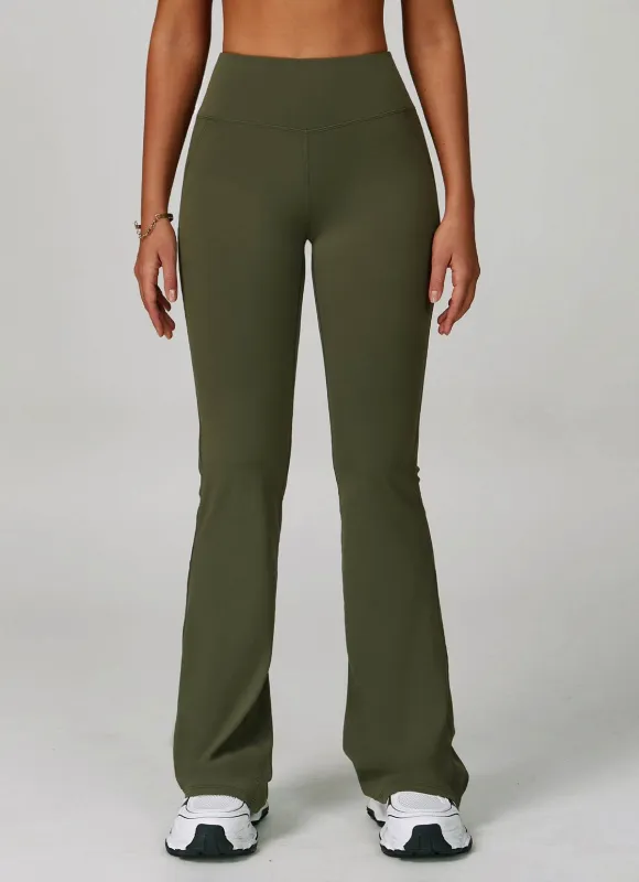 High Waist Tummy Control Running Flared Pant sold by CRAVE by Frederick Wilhelm