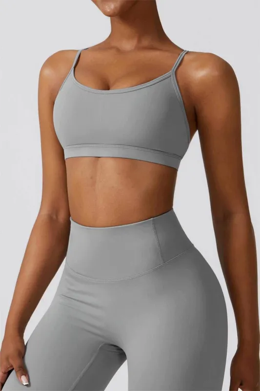 Scoop Neck Strappy Sports Bra sold by CRAVE by Frederick Wilhelm
