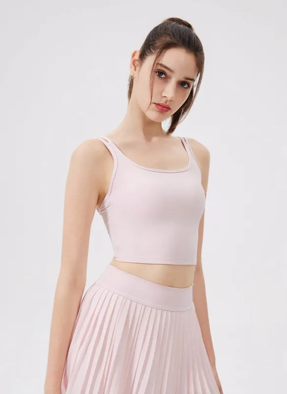 Double Strap Back Butterfly Lace Up Tank Tops with Chest Pad sold by CRAVE by Frederick Wilhelm