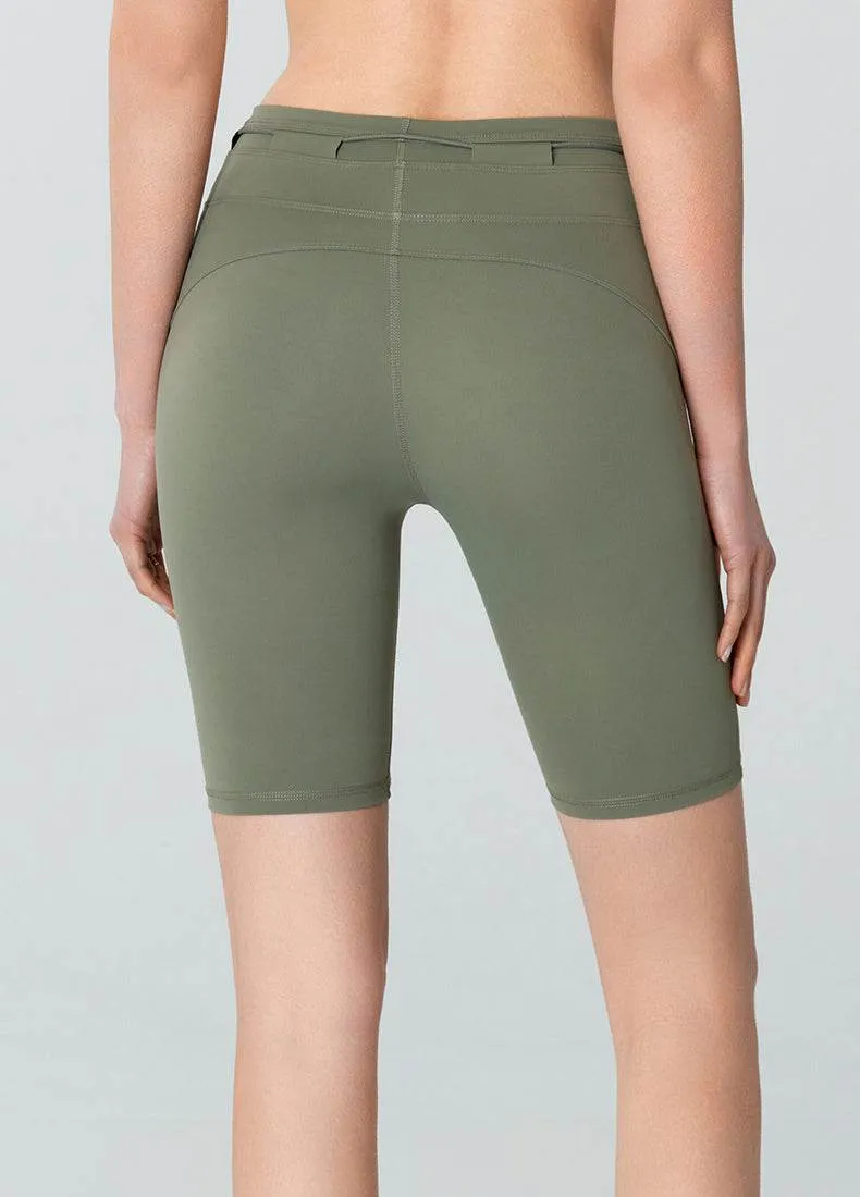 High Waisted Tummy Control Biker Shorts with Adjustable Waist sold by CRAVE by Frederick Wilhelm product image thumbnail 4