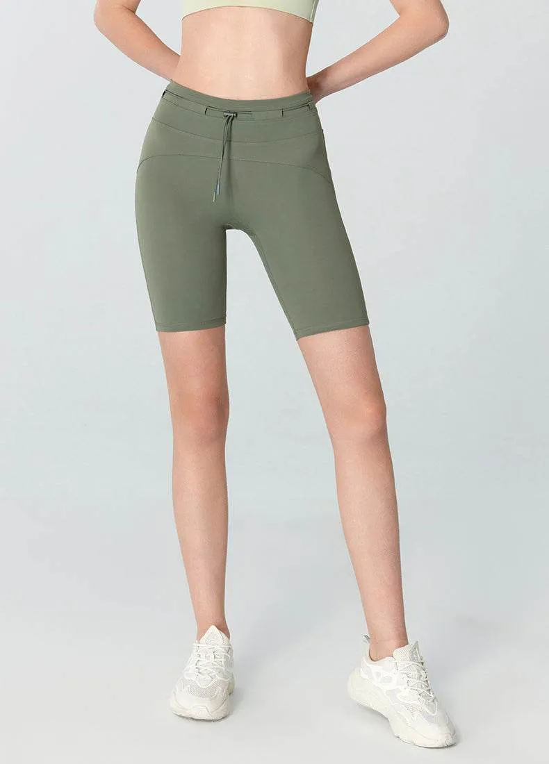 High Waisted Tummy Control Biker Shorts with Adjustable Waist sold by CRAVE by Frederick Wilhelm product image thumbnail 5