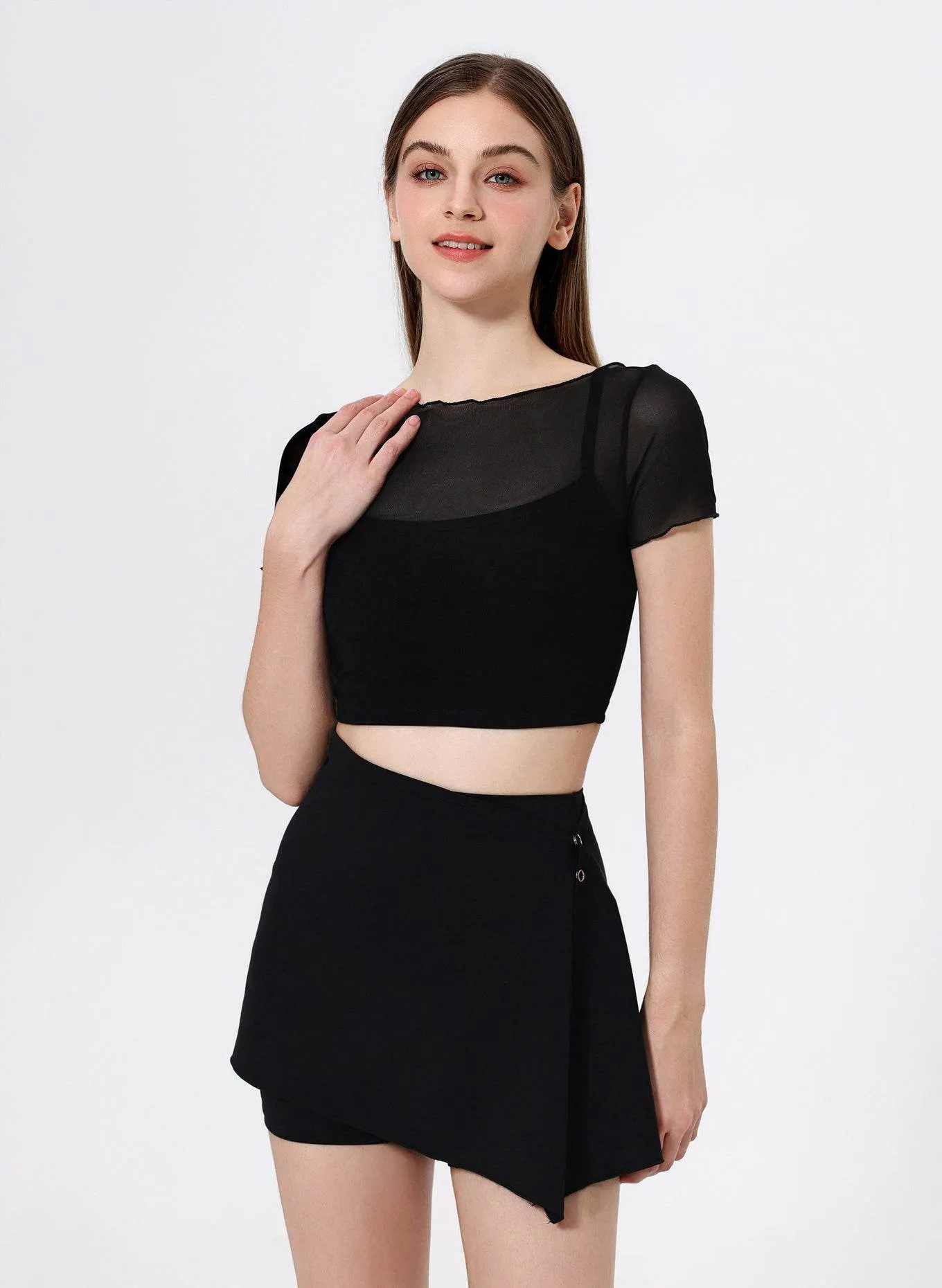 Mesh Sport Crop T-Shirts with Built-in Chest Pad sold by CRAVE by Frederick Wilhelm product image thumbnail 5