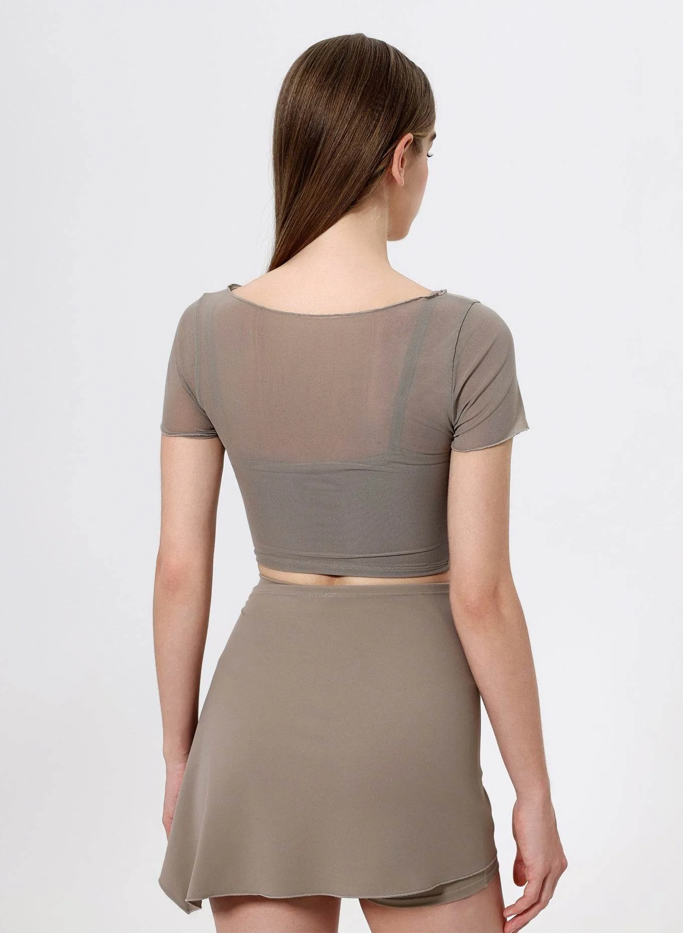 Mesh Sport Crop T-Shirts with Built-in Chest Pad sold by CRAVE by Frederick Wilhelm product image thumbnail 4