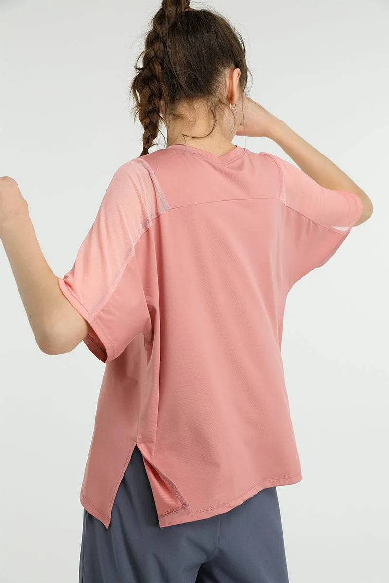 Mesh Splicing Short Sleeve Sports Loose T-Shirts sold by CRAVE by Frederick Wilhelm product image thumbnail 2