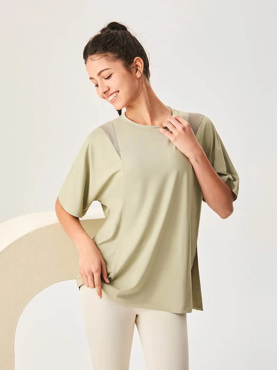 Mesh Short Sleeved Sports Loose T-Shirt sold by CRAVE by Frederick Wilhelm product image thumbnail 2