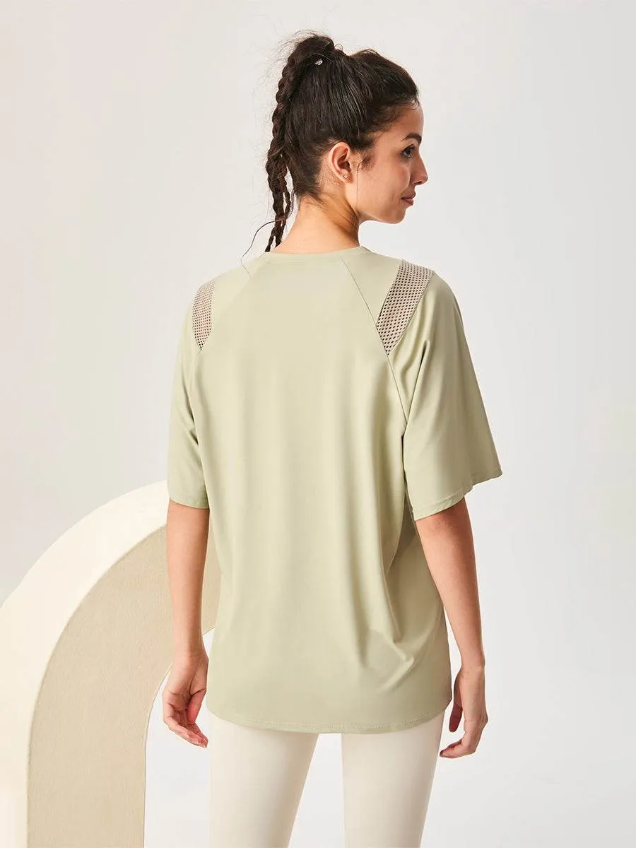 Mesh Short Sleeved Sports Loose T-Shirt sold by CRAVE by Frederick Wilhelm product image thumbnail 3