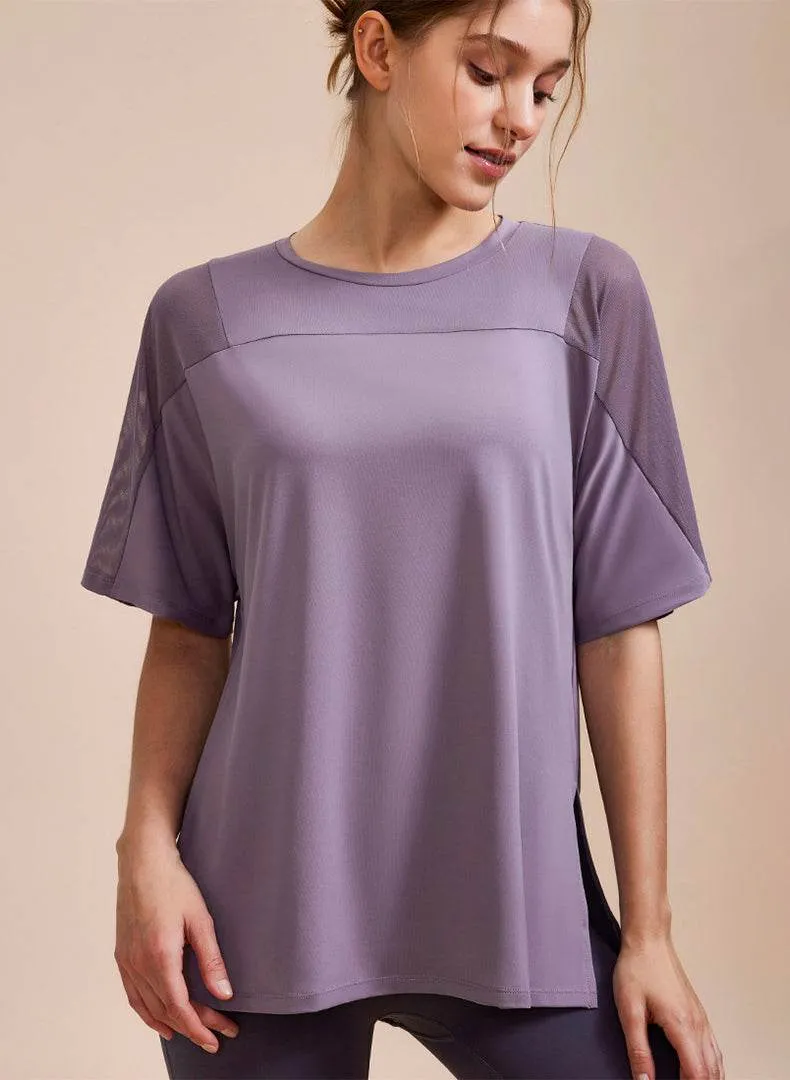 Mesh Splicing Short Sleeved Sports Loose T-Shirt sold by CRAVE by Frederick Wilhelm product image thumbnail 3