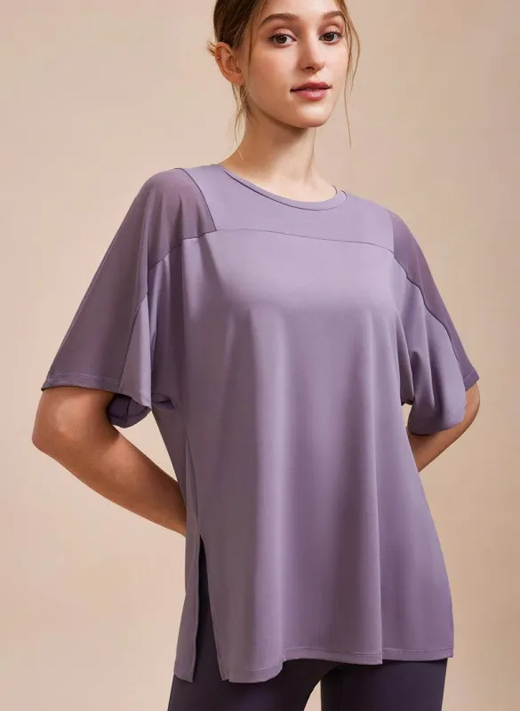 Mesh Splicing Short Sleeved Sports Loose T-Shirt sold by CRAVE by Frederick Wilhelm