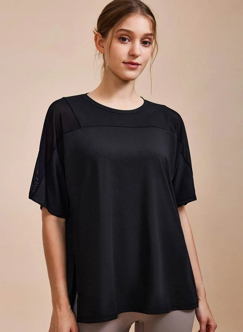 Mesh Splicing Short Sleeved Sports Loose T-Shirt sold by CRAVE by Frederick Wilhelm product image thumbnail 5