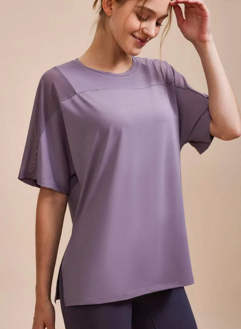 Mesh Splicing Short Sleeved Sports Loose T-Shirt sold by CRAVE by Frederick Wilhelm product image thumbnail 4