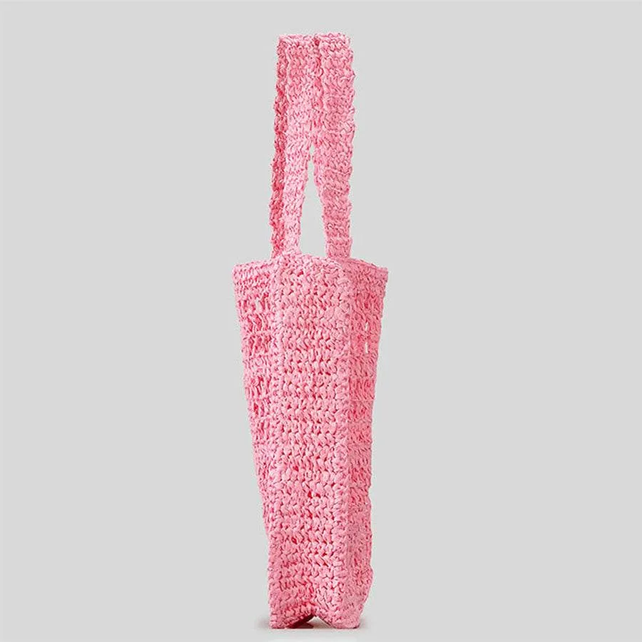 Summer Straw Beach Tote Bag Handwoven Handbag sold by CRAVE by Frederick Wilhelm product image thumbnail 5