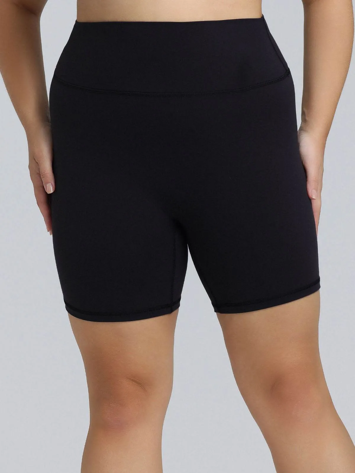 Plus Size High Waist Yoga Shorts sold by CRAVE by Frederick Wilhelm product image thumbnail 4