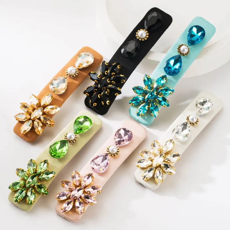 Rhinestone Metal Snap Hair Clips Crystal Hair Barrettes sold by CRAVE by Frederick Wilhelm