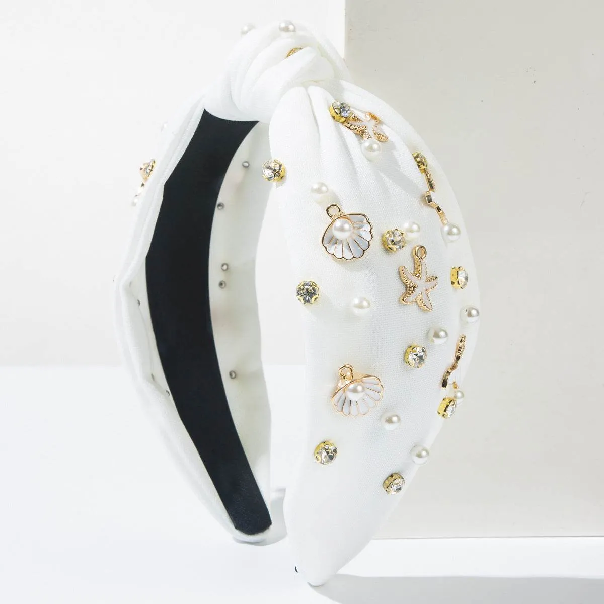 Ocean Element Headband with Diamonds Shells Pearls Starfish sold by CRAVE by Frederick Wilhelm product image thumbnail 2