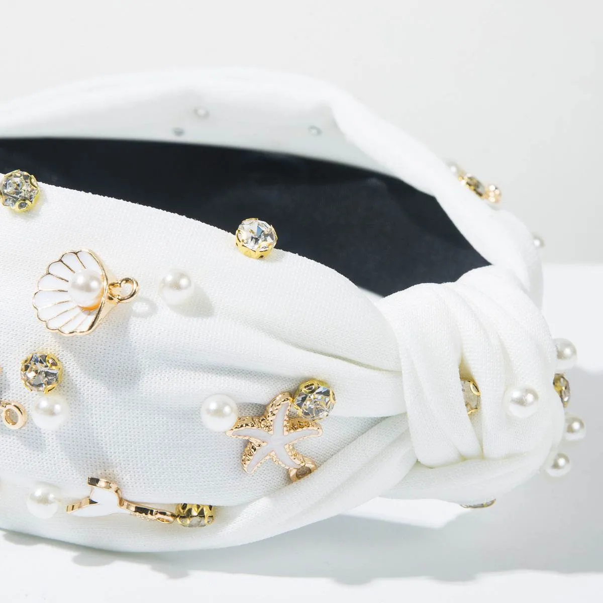 Ocean Element Headband with Diamonds Shells Pearls Starfish sold by CRAVE by Frederick Wilhelm product image thumbnail 4